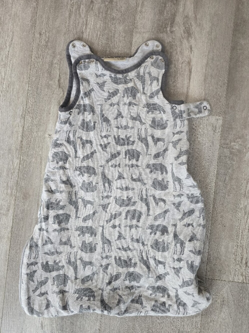 Grey Animal Print Baby Sleep Sack